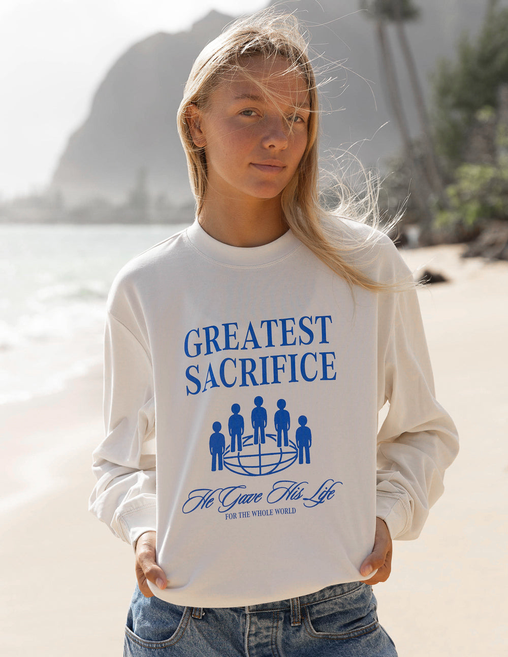 Christian Apparel T-Shirt featuring 'Greatest Sacrifice' design for casual wear and faith expression