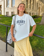 Elevated Faith Christian Apparel T-Shirt in light blue with 'Heart of God' graphic design