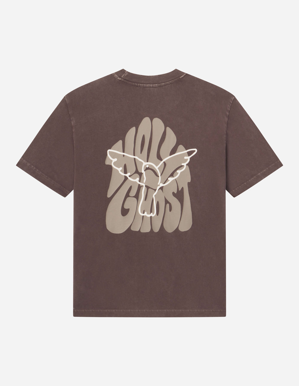 Elevated Faith Christian Apparel T-Shirt in brown featuring a dove graphic on the back