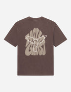 Elevated Faith Christian Apparel T-Shirt in brown featuring a dove graphic on the back