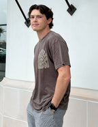 Elevated Faith Christian Apparel T-Shirt in brown with a retro graphic design