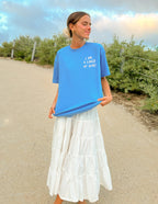 Elevated Faith Christian Apparel T-Shirt in blue with the text I am a Child of God