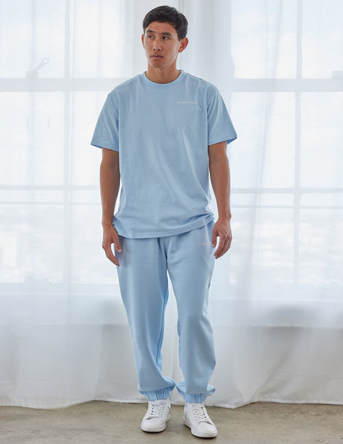 Elevated Faith Light Blue Christian Apparel T-Shirt in Soft Cotton Fabric for Comfort and Style