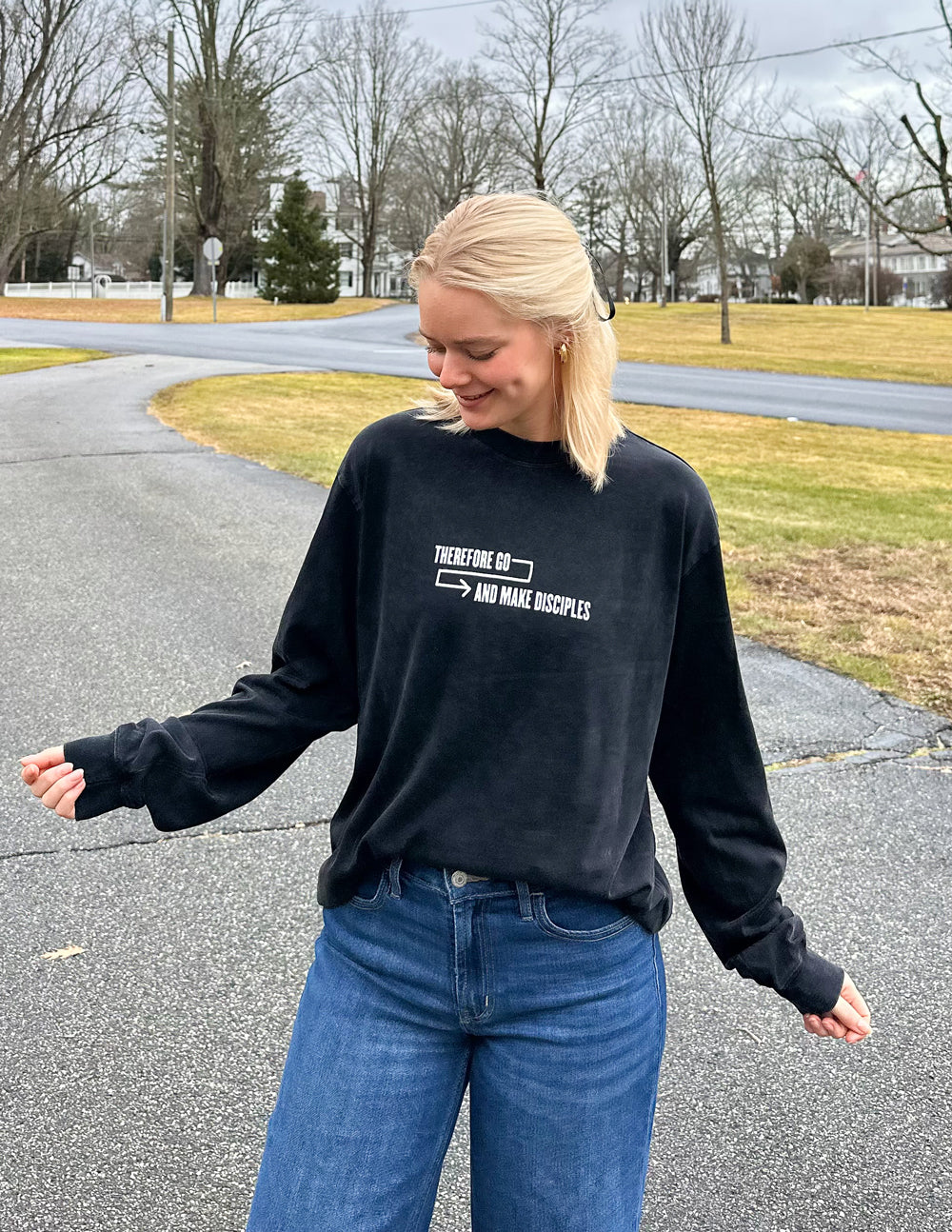 Elevated Faith Christian Apparel T-Shirt featuring the quote 'Go and Make Disciples' in a stylish design