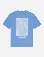 Elevated Faith Christian Apparel T-Shirt in Blue with Miracles Graphic Design on Back