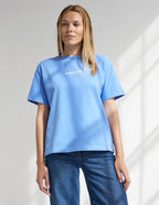 Elevated Faith Christian Apparel T-Shirt in light blue with 'MIRACLES' text for casual wear