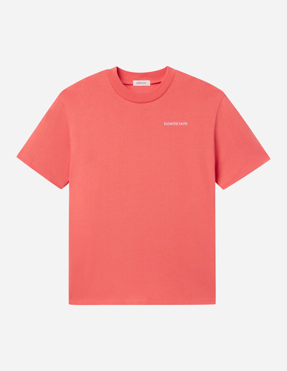 Elevated Faith Coral Christian Apparel T-Shirt with a Minimalist Design and Soft Fabric