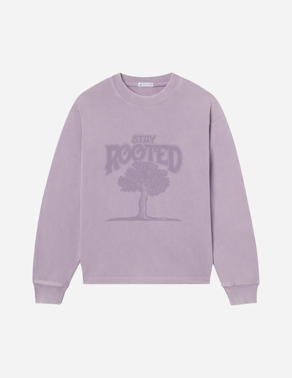 Elevated Faith Stay Rooted Christian Apparel T-Shirt in Light Purple with Tree Graphic Design