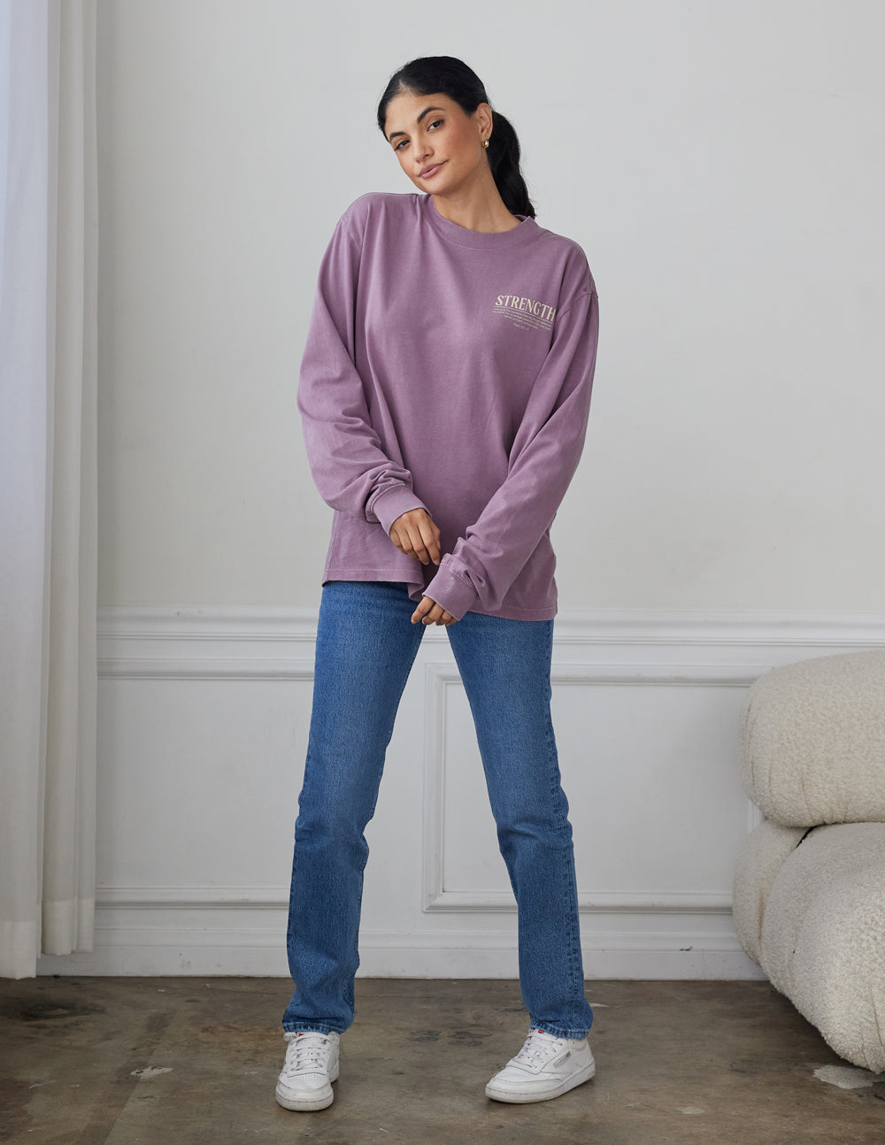 Elevated Faith Christian Apparel T-Shirt in Lavender with Long Sleeves and Comfortable Fit