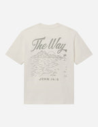 Elevated Faith Christian Apparel T-Shirt featuring a serene landscape with the phrase The Way