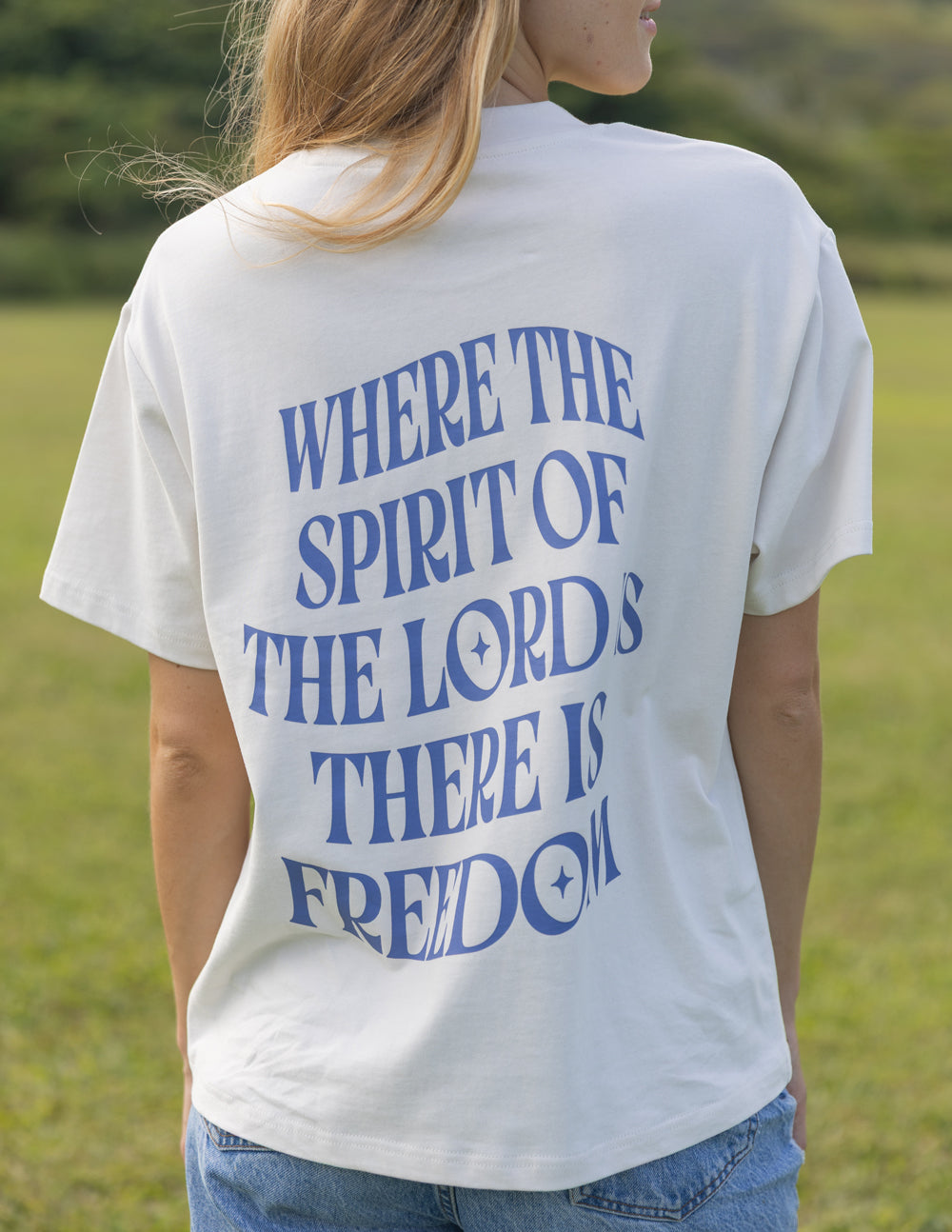 Elevated Faith Christian Apparel T-Shirt featuring a powerful freedom message on the back