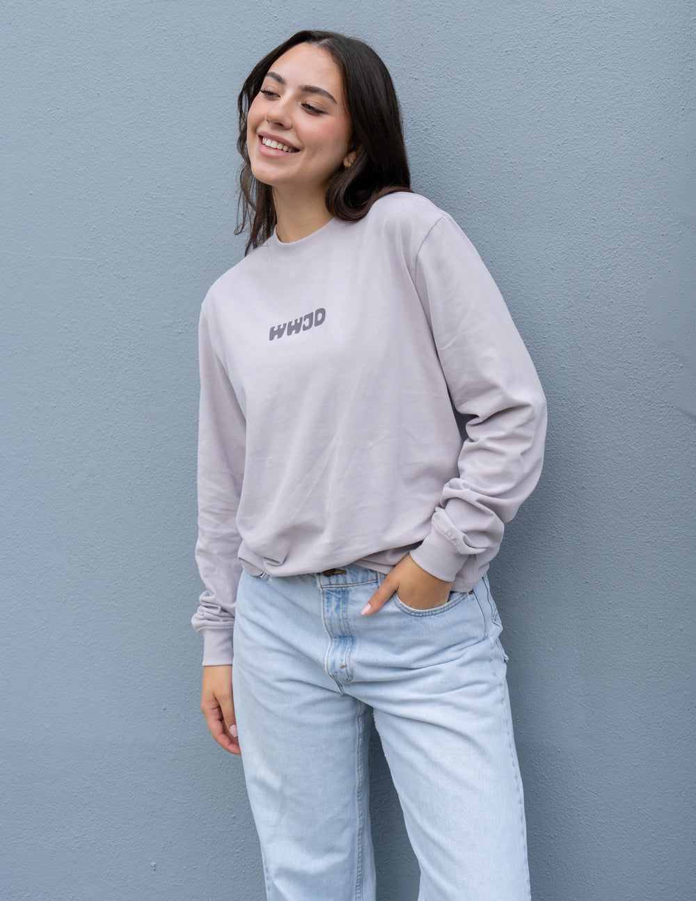 Elevated Faith Christian Apparel T-Shirt in light gray featuring WWJD graphic design