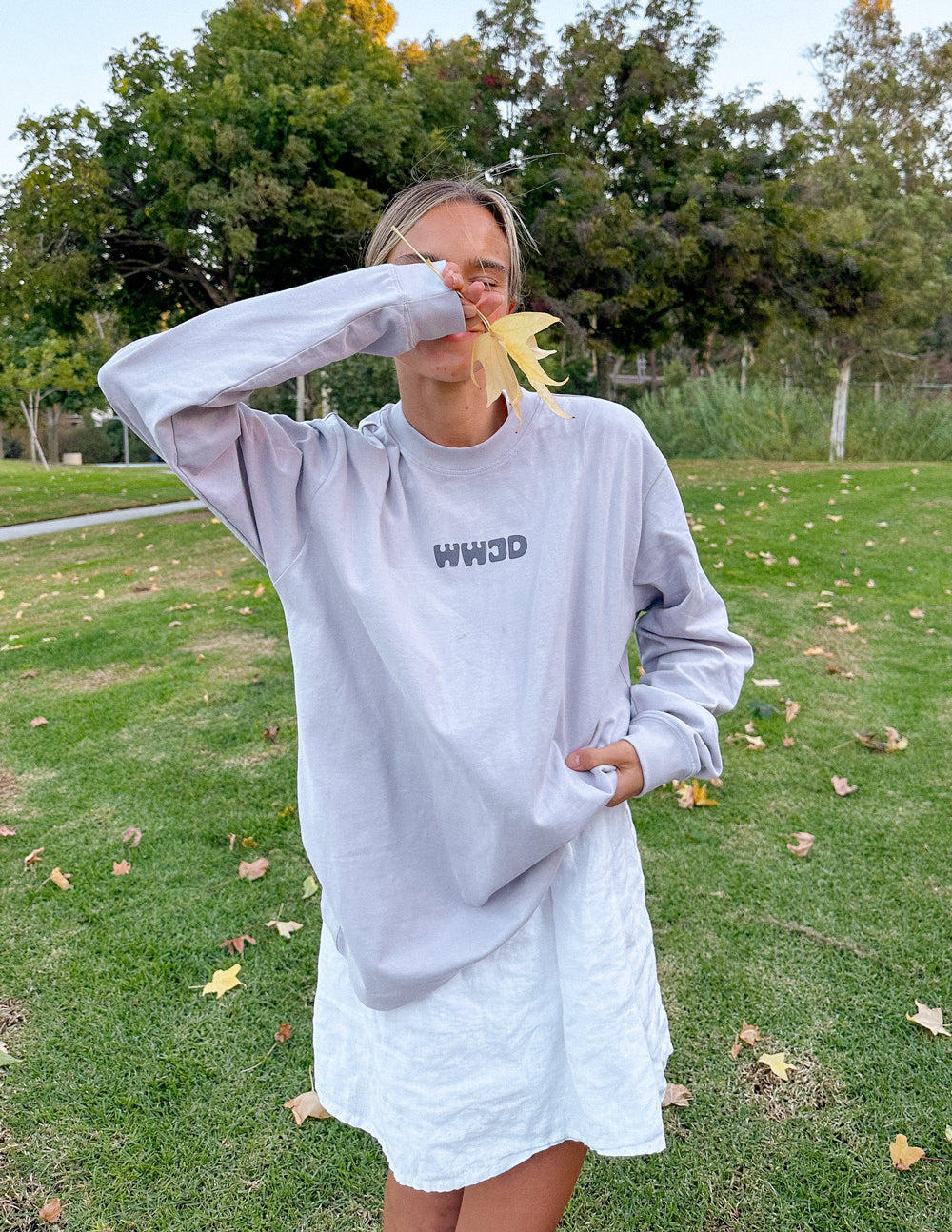 Elevated Faith Christian Apparel T-Shirt in light gray with 'WWJD' text design for casual wear