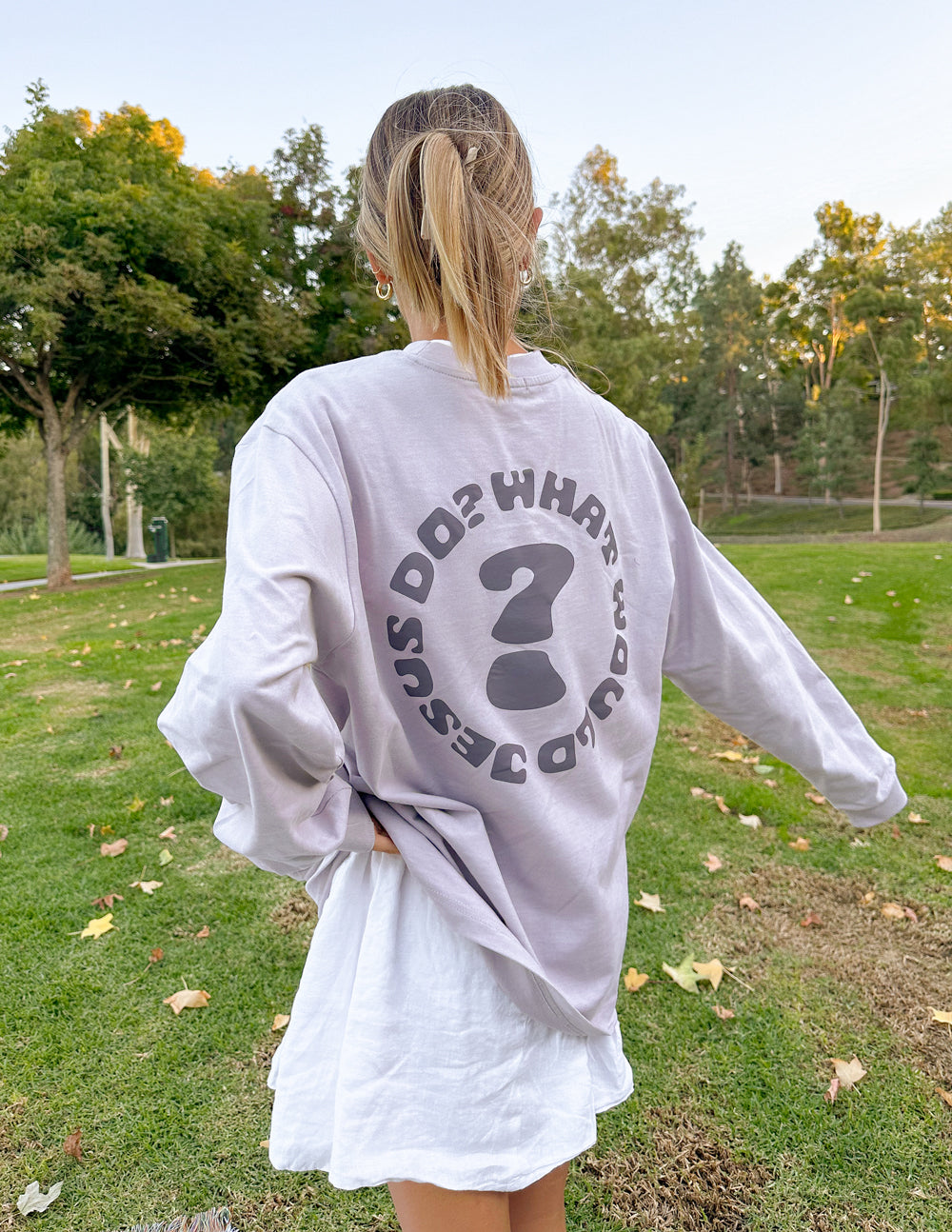 Elevated Faith Christian Apparel T-Shirt with oversized fit and unique question graphic on back