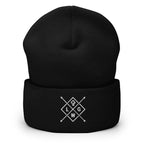 Black Christian Embroidered Beanie with Stylish Logo for Everyday Wear
