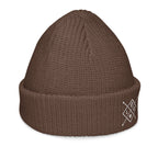 Brown Christian Embroidered Beanie from RepThe1 Apparel with a cozy knit design
