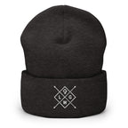 Christian Embroidered Beanie in dark gray featuring a stylish logo design