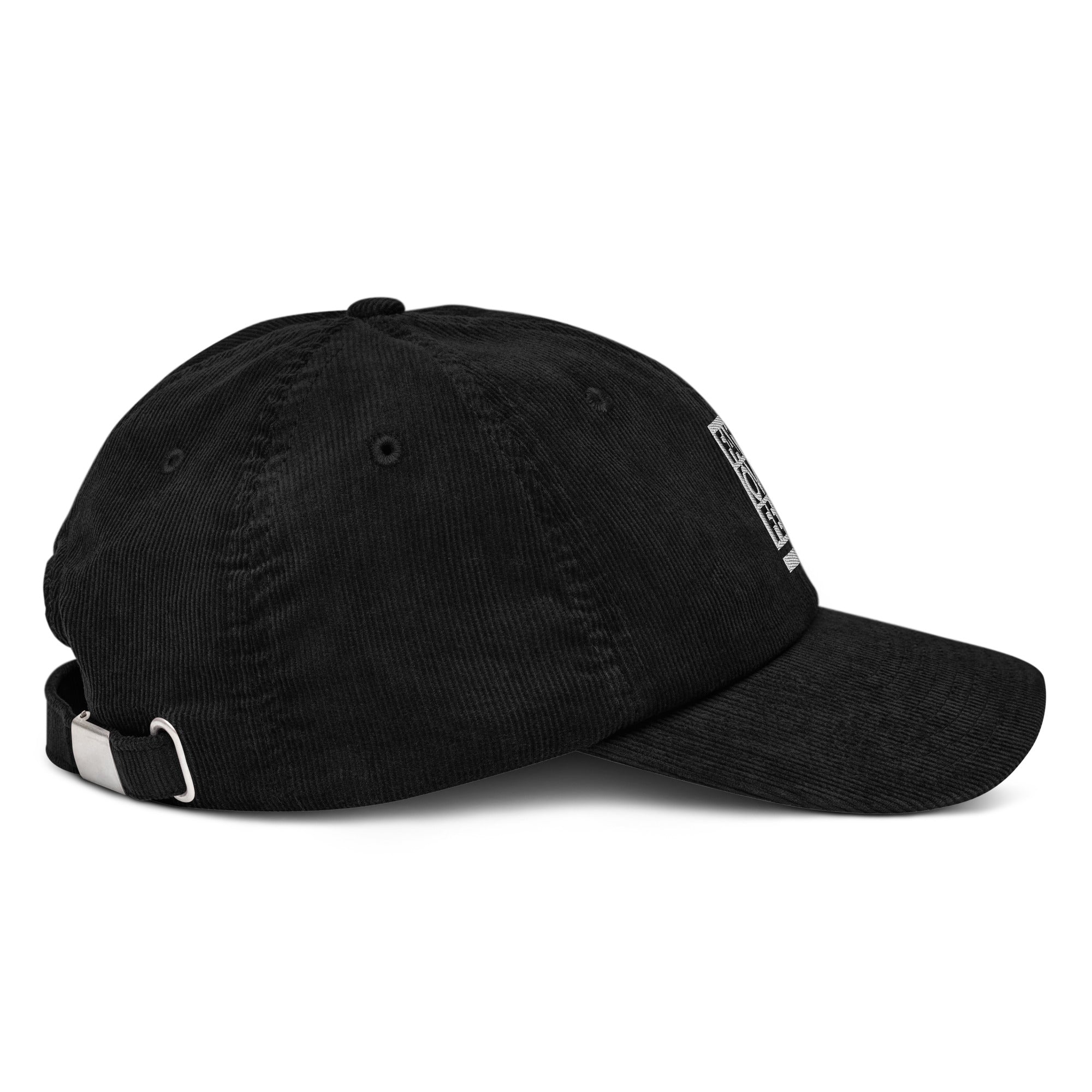 Black Christian Embroidered Hat by RepThe1 Apparel with a stylish corduroy design