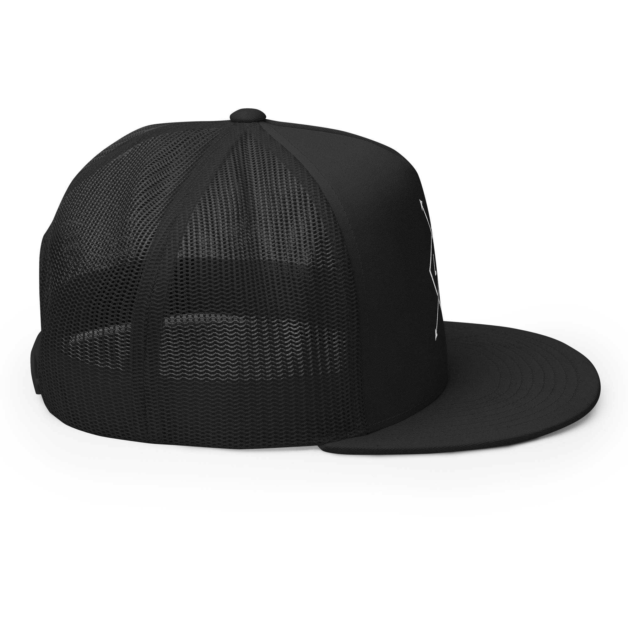 Black Christian Embroidered Hat with Mesh Back for Comfort and Style