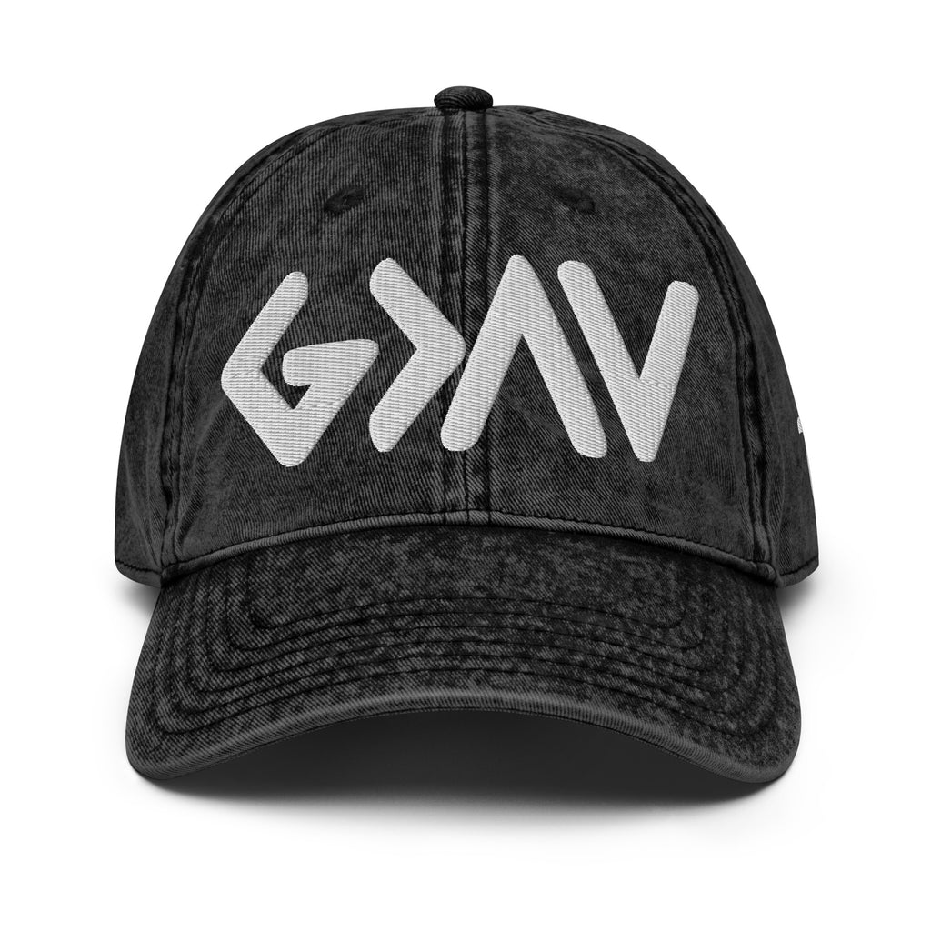 Christian Embroidered Hat in Black with Stylish Logos for Casual Wear