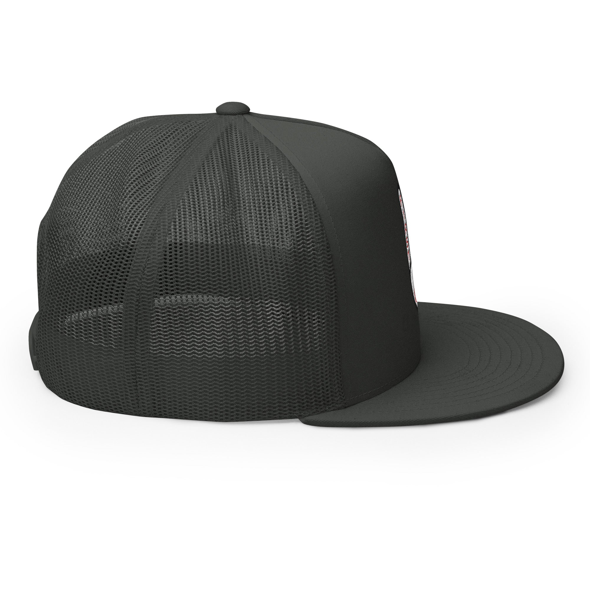 Black Christian Embroidered Hat with a Stylish Mesh Back for Comfort and Breathability