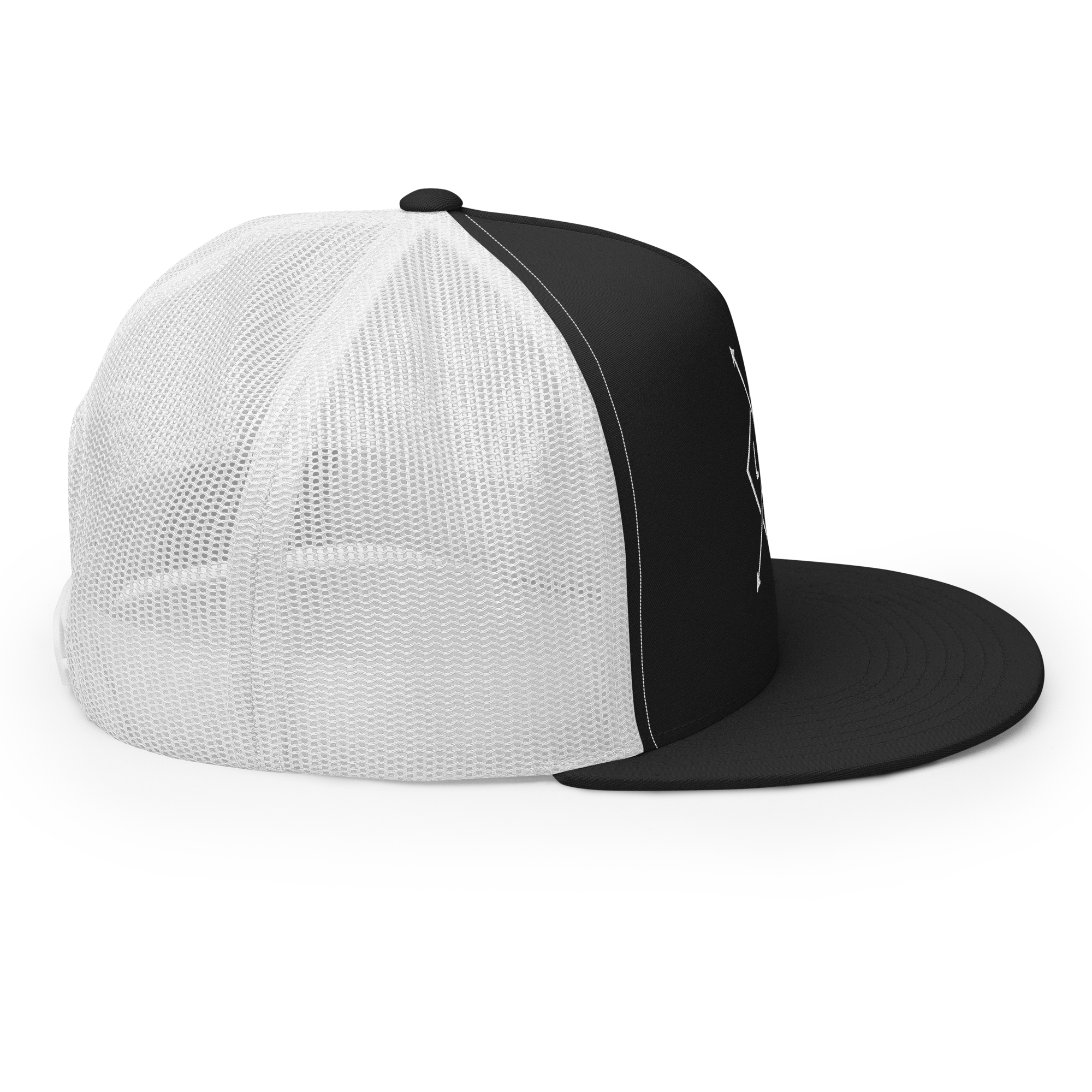 Christian Embroidered Hat with Black Front and White Mesh Back for Stylish, Faith-Based Wear