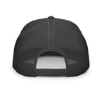 Back view of a Christian Embroidered Hat from RepThe1 Apparel with a mesh design and snapback closure