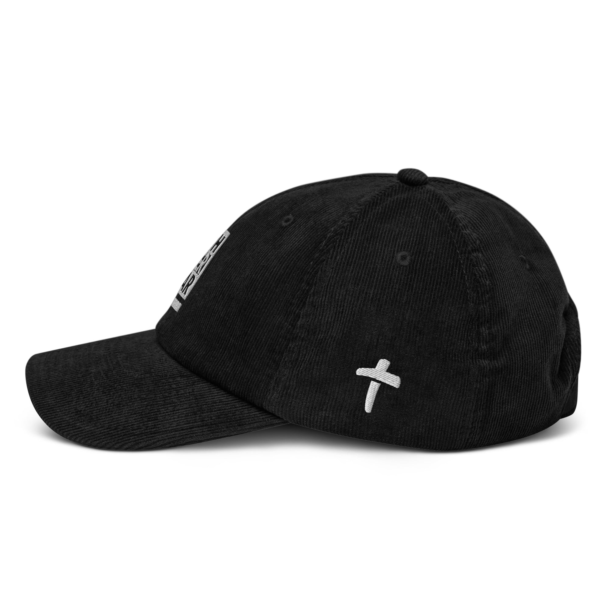 Black Christian Embroidered Hat with Stylish Design and Cross Detail for Faith-Focused Fashion