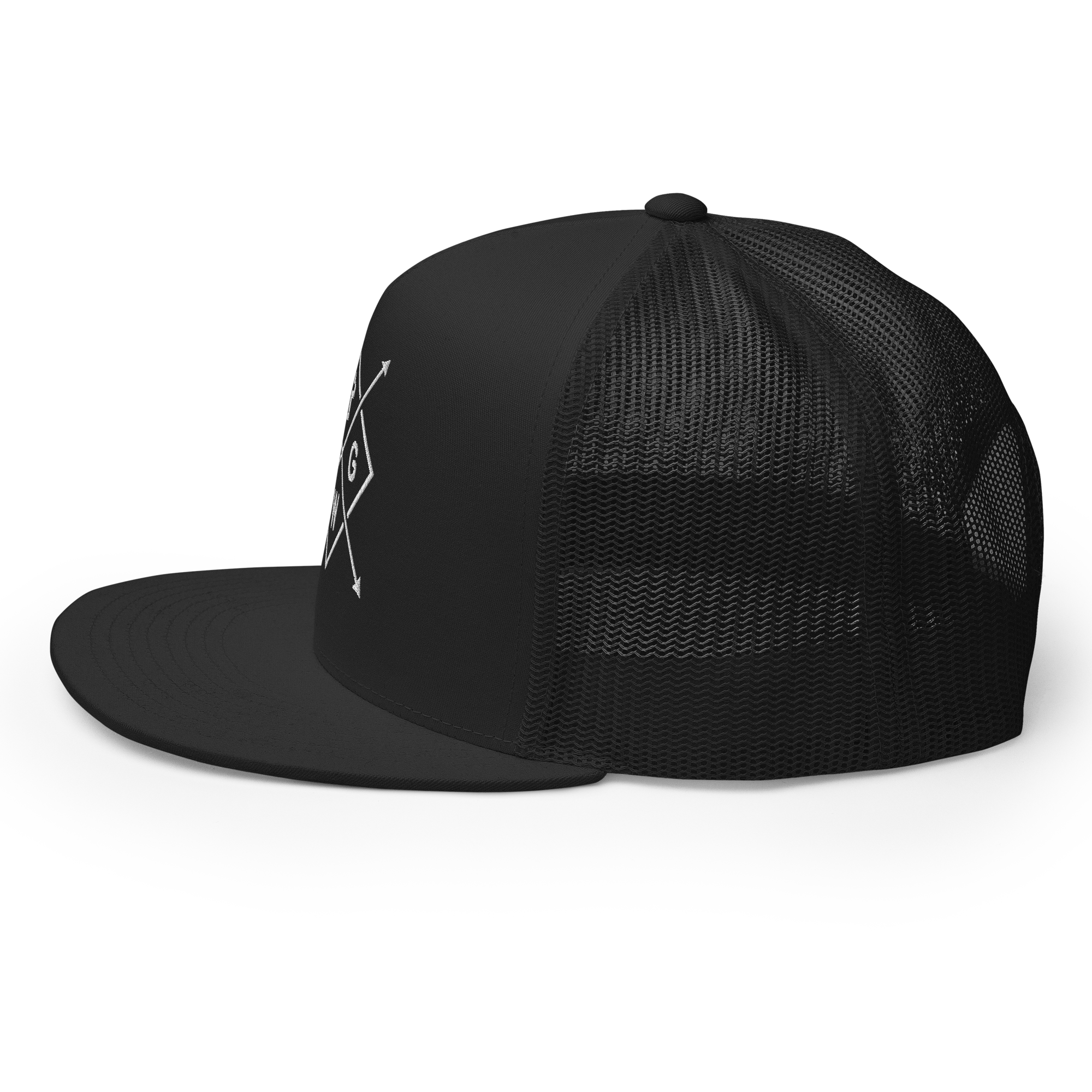 Christian Embroidered Hat in Black with Mesh Back and Stylish Design for Everyday Wear