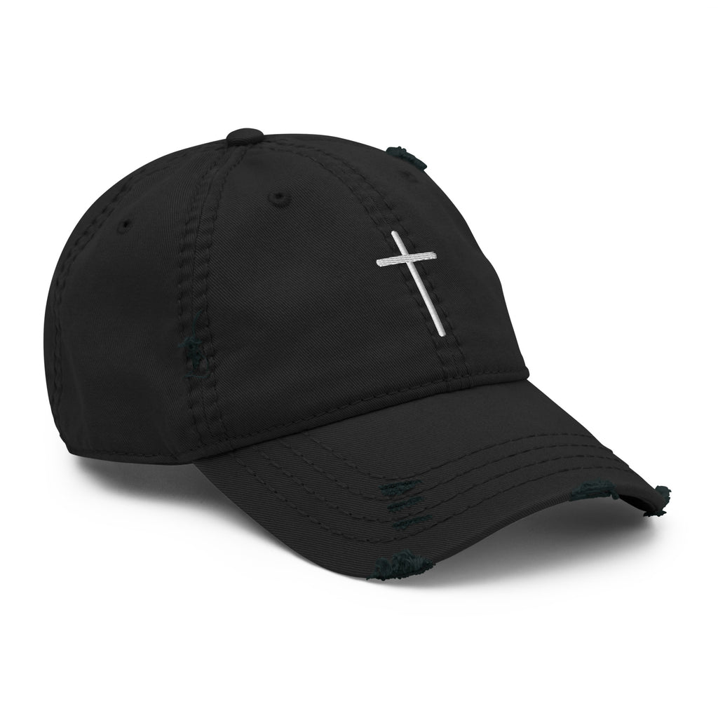 Black Christian Embroidered Hat with a Stylish Cross Design for Everyday Wear