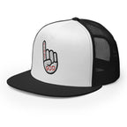 Christian Embroidered Hat with 'First God' design and a stylish black and white color scheme