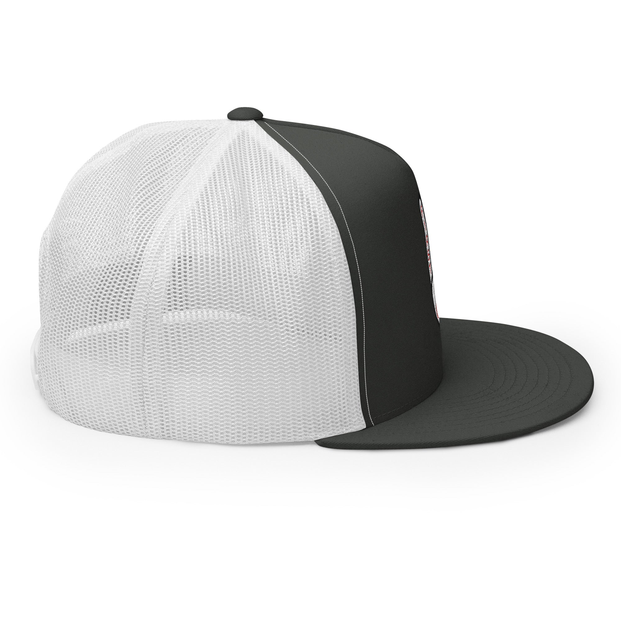 Christian Embroidered Hat with Black Front and White Mesh Back for Stylish Comfort