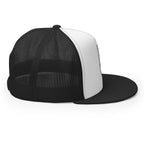 Christian Embroidered Hat in black and white with a stylish mesh back design