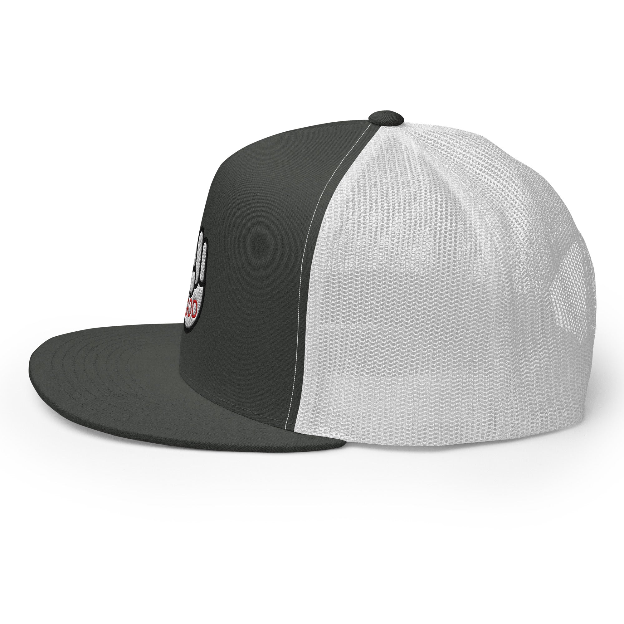 Christian Embroidered Hat with a stylish design featuring a unique graphic and mesh back