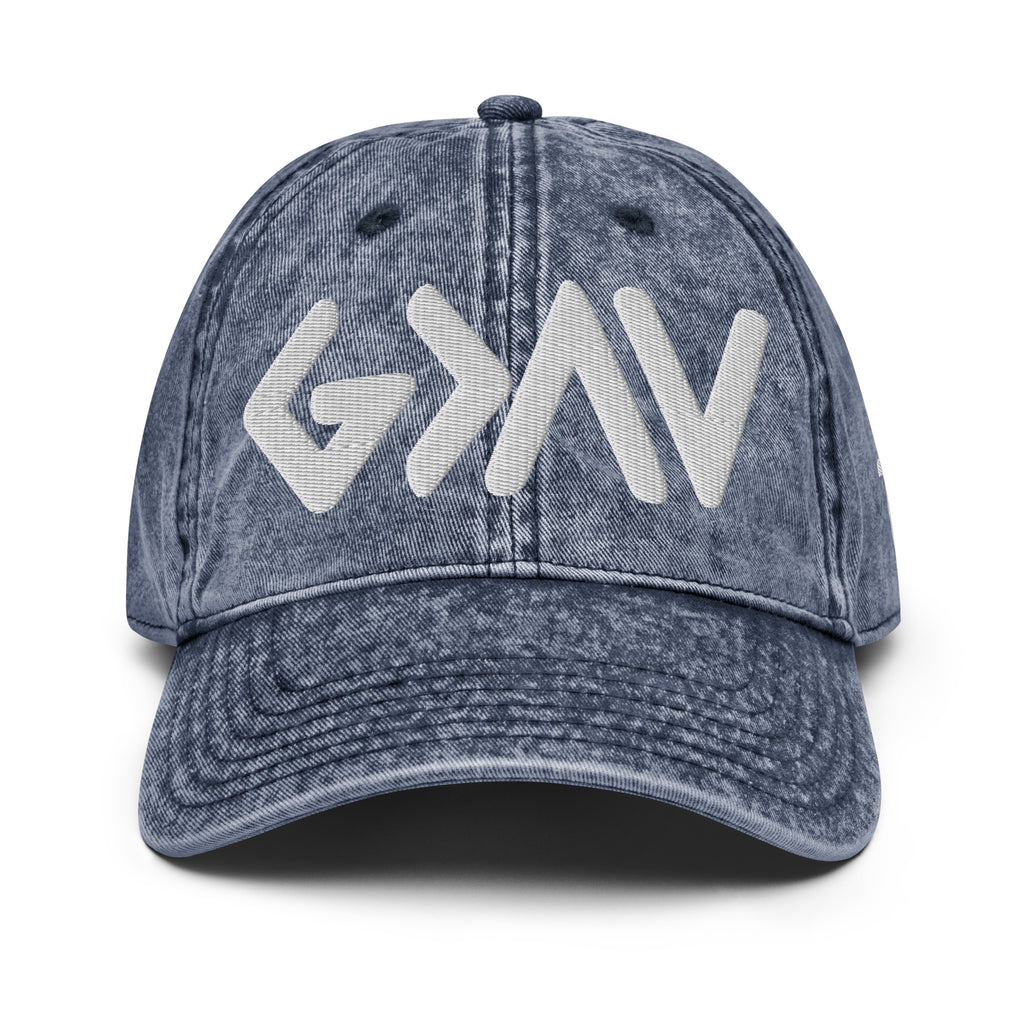 Christian Embroidered Hat in denim with stylish design for casual everyday wear