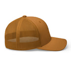 Christian Embroidered Hat in Brown with Mesh Back for Comfortable Fit and Style