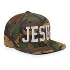 Christian Embroidered Hat in Camouflage Design with Bold JESUS Text for Stylish and Faithful Wear