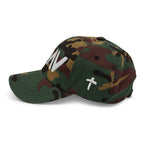 Christian Embroidered Hat in Camouflage with Adjustable Back Strap for Stylish Faith Expression