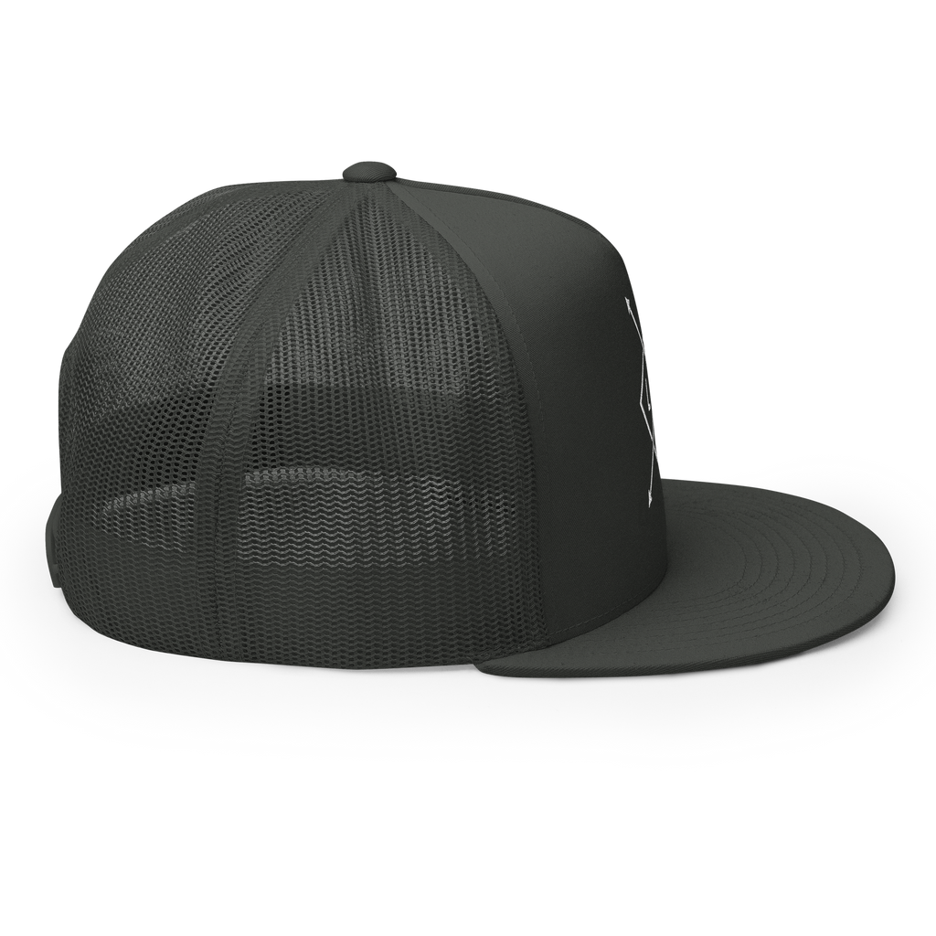 Side view of Christian Embroidered Hat featuring a sleek design and breathable mesh back