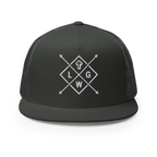 Christian Embroidered Hat in black with unique logo and cross design for stylish faith expression