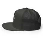 Christian Embroidered Hat in dark gray with a stylish mesh back for casual wear