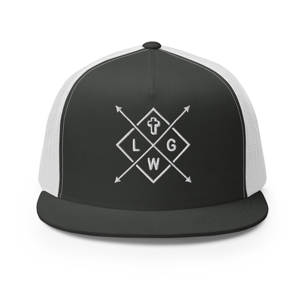 Christian Embroidered Hat with a stylish graphic design on a black and white cap