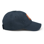 Christian Embroidered Hat in navy blue with adjustable strap and stylish design