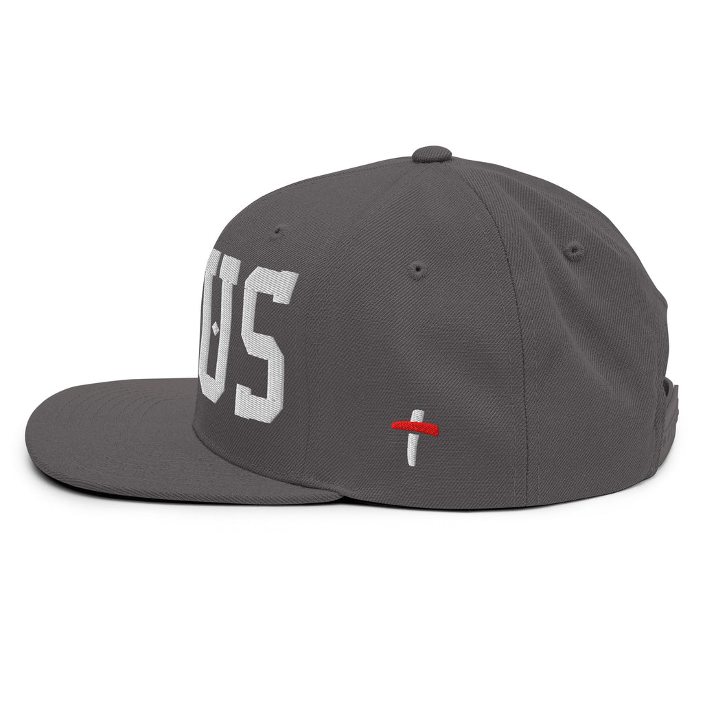 Christian Embroidered Hat in Gray with Bold Letters and Cross Design for Faithful Wearers