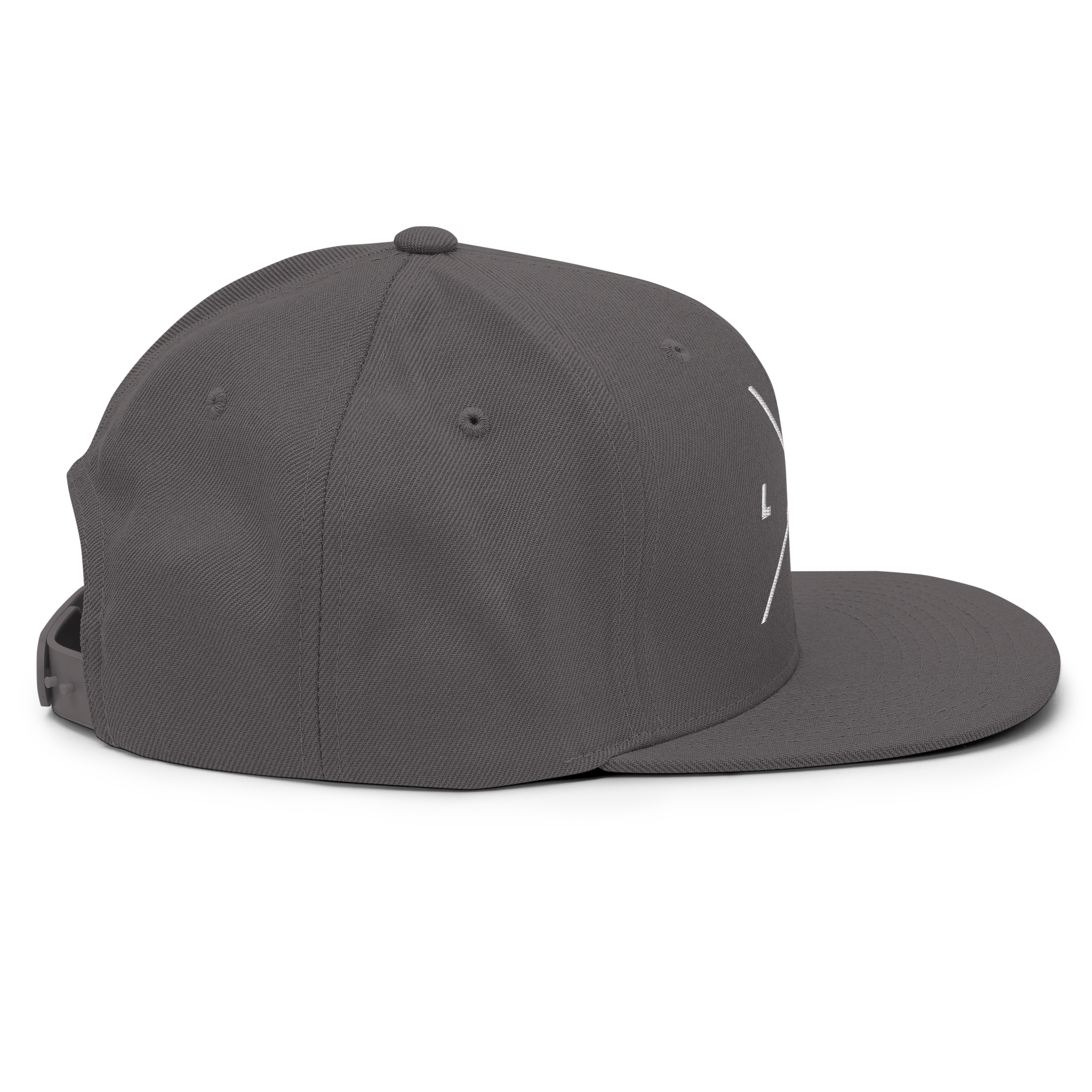 Christian Embroidered Hat in Gray with Stylish Design and Adjustable Closure