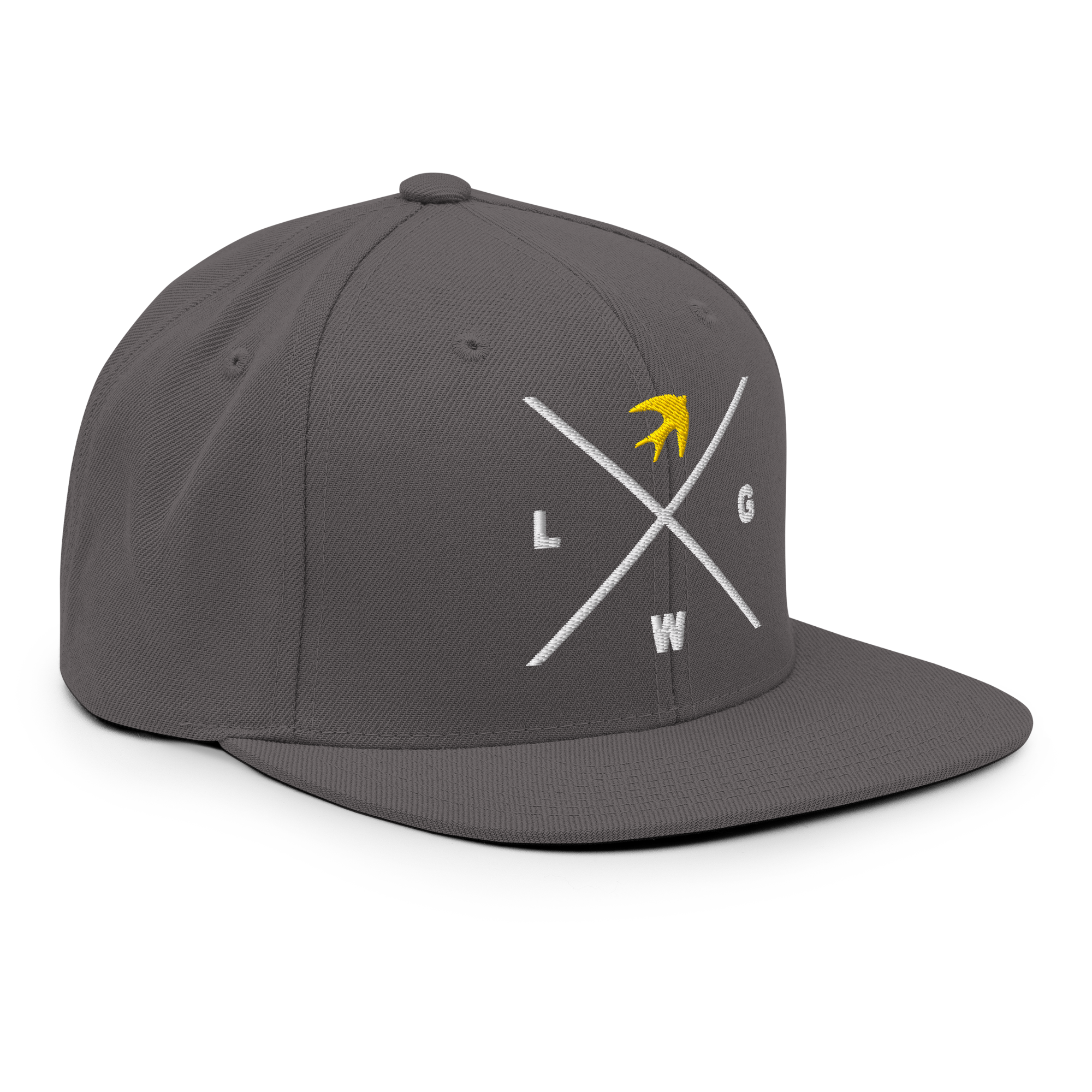 Christian Embroidered Hat in gray featuring a unique logo design for stylish believers