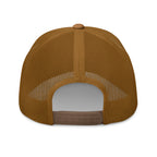 Back view of a Christian Embroidered Hat with a mesh design and adjustable snap closure