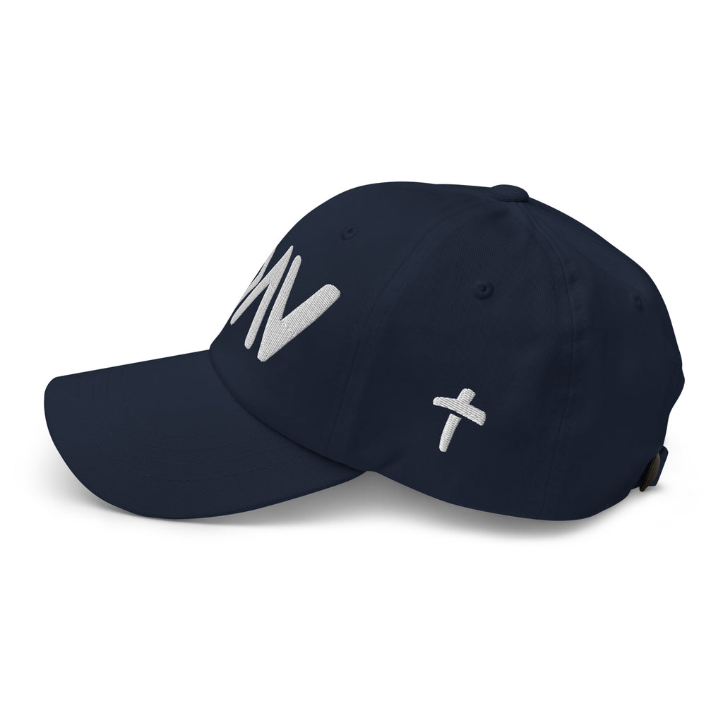 Navy Christian Embroidered Hat with Stylish Design for Everyday Wear