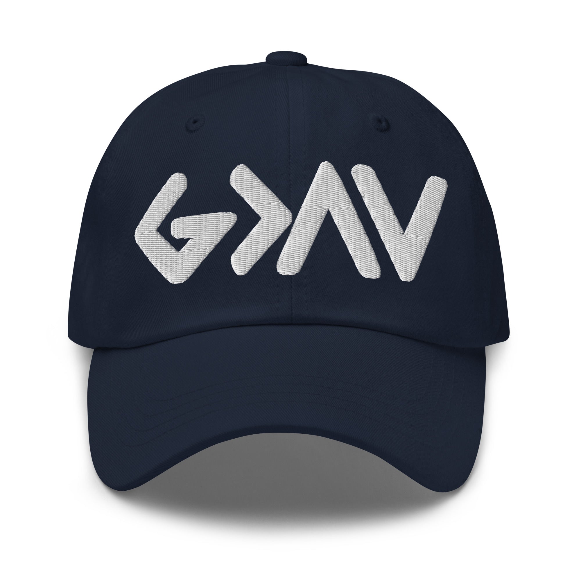 Navy Blue Christian Embroidered Hat with Stylish Logo for Everyday Wear