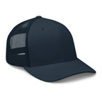 Rep The One Christian Embroidered Hat in navy with breathable mesh back for comfort and style